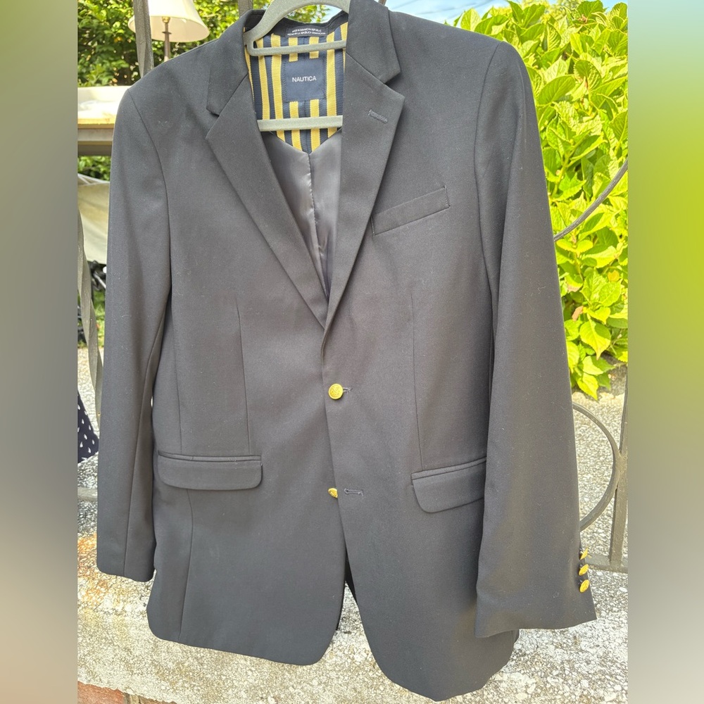 Nautica Boys Dark Blazer with Gold Buttons